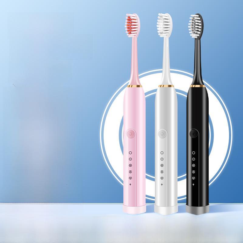 "Smart Sonic Rechargeable Electric Toothbrush with Soft Whitening Bristles for Adults"