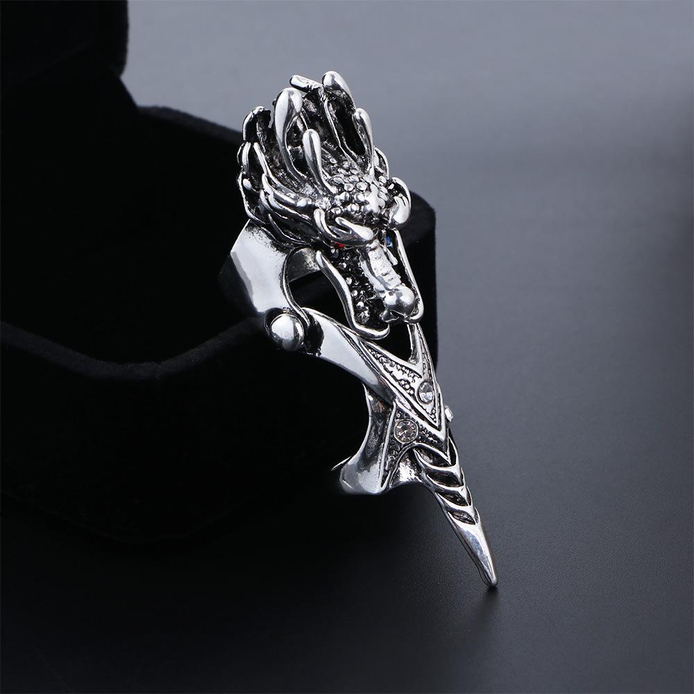Male Skull Claw Ring Female Zinc Zinc Alloy Knuckle Ring Fashion Jewelry Korean Style Ring Dragon Ring