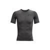 HeatGear Training Sports Short-Sleeve Fitness Top Men Tops Carbon-Heather 1361518-090