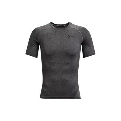 HeatGear Training Sports с короткими рукавами для фитнеса, мужские топы Carbon-Heather 1361518-090