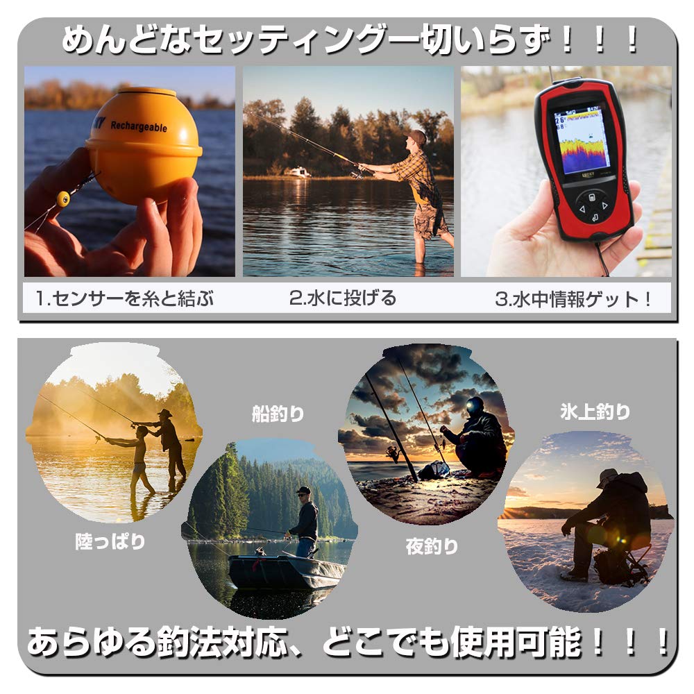 LUCKYLAKER беспроводной эхолот портативный эхолот для ловли окуня и корюшки японское руководство по эксплуатации в комплекте