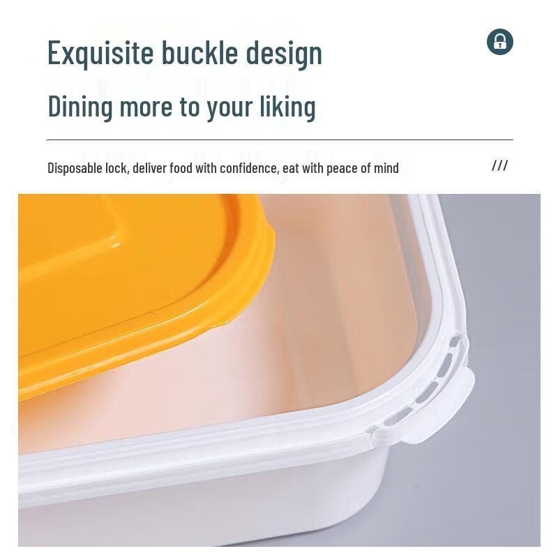 Handunyou Disposable 7-Compartment Takeout Food Containers with Bowls (60 Sets)