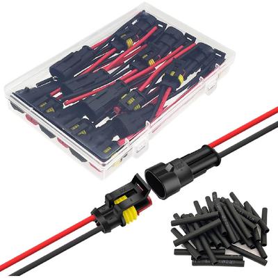 10 Комплектов 16 AWG 2-контактный разъем Автомобильные водонепроницаемые разъемы для проводов 2-контактные автомобильные электрические разъемы Быстроразъемный 2-контактный клеммный соединитель