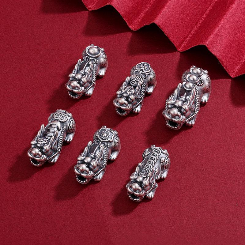 Браслет-аксессуар из стерлингового серебра 999 пробы Пи Сю, привлекающий богатство, 3D слиток