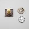 Modern 4 Inch Anti-Odor Bathroom Shower Brass Drain Square Strainer with Watermark Certification for Outdoor Use