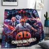 1PC Chainsaw Man Patterned Flannel Blanket Suitable For All Seasons For Home Decor Warmth And Comfort Gifts Holiday Present