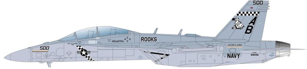 Пластиковая модель самолета ВМС США с радиоэлектронной борьбой Growler Rooks Platz/Italeri 1/48 EA-18G VAQ-137 TPA-32