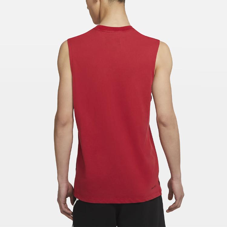 Jordan T Shirts Men's Red Crew Neck Moderate Straight Fit DC3237-687