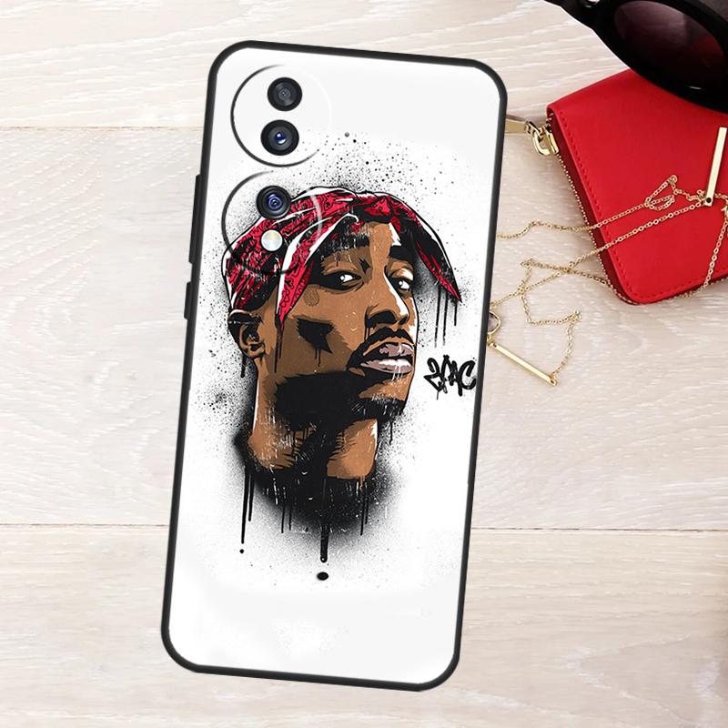 Rapper 2pac Singer Tupac Case For Honor Magic 8 7 5 6 Pro X9a X9b X9c X9d X8c X8b Win RT 50 70 90 200 400 Lite Cover