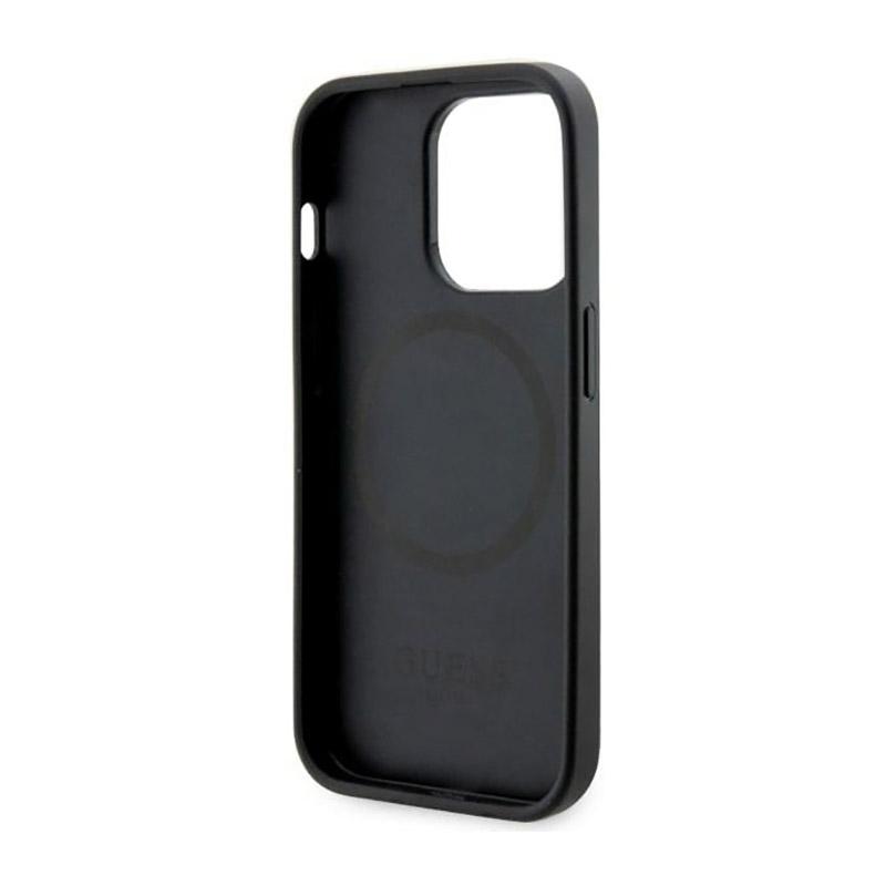 Guess Gcube Stripes Magsafe - Etui Iphone 14 Pro (Czarny)