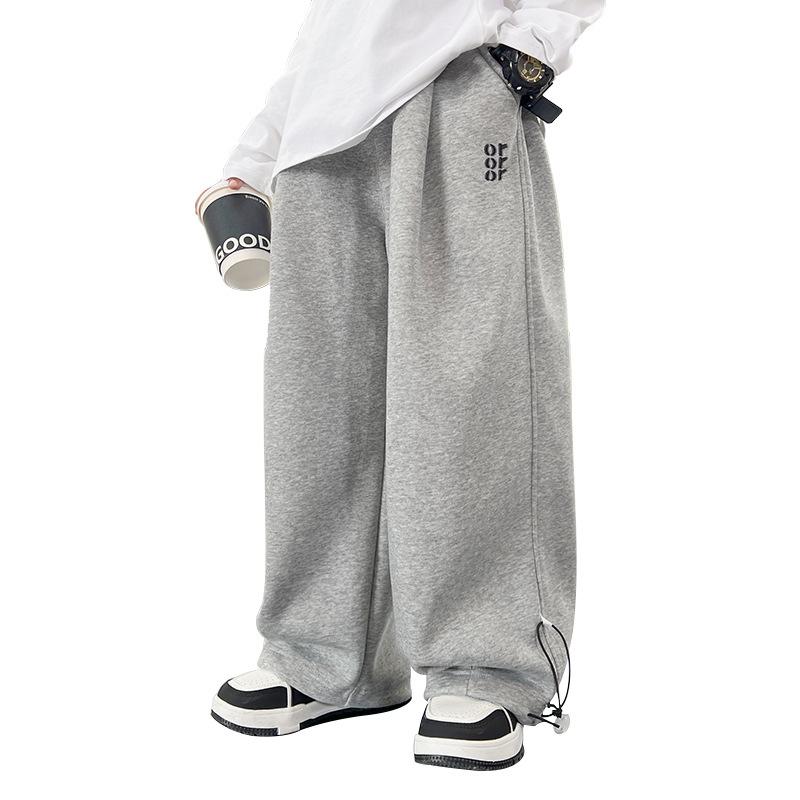 Коллекция повседневных брюк свободного кроя с расклешенными бретелями для мальчиков весна-осень, модные брюки с перекрестными бретелями для больших детей