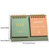 Minimalist Design 2026 Desktop Calendar Spiral Binding Memo Calendar Checklist Planner  Office Use