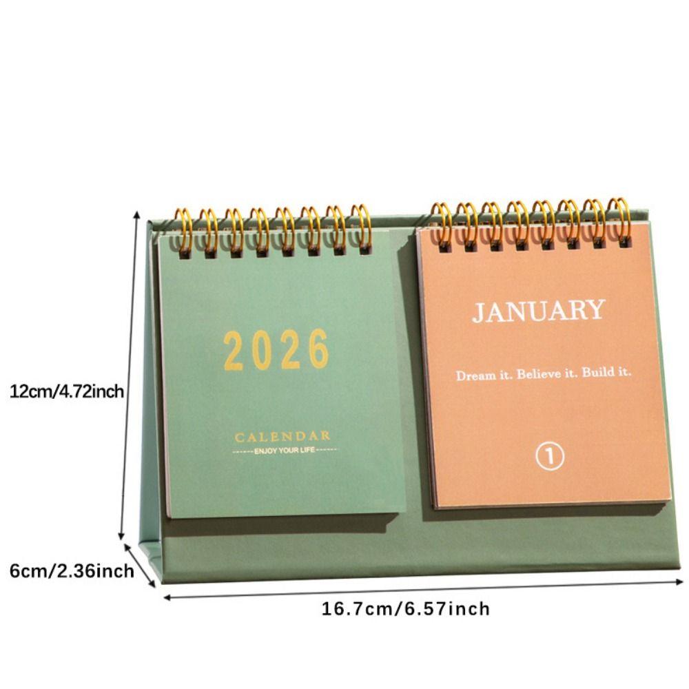 Minimalist Design 2026 Desktop Calendar Spiral Binding Memo Calendar Checklist Planner Office Use