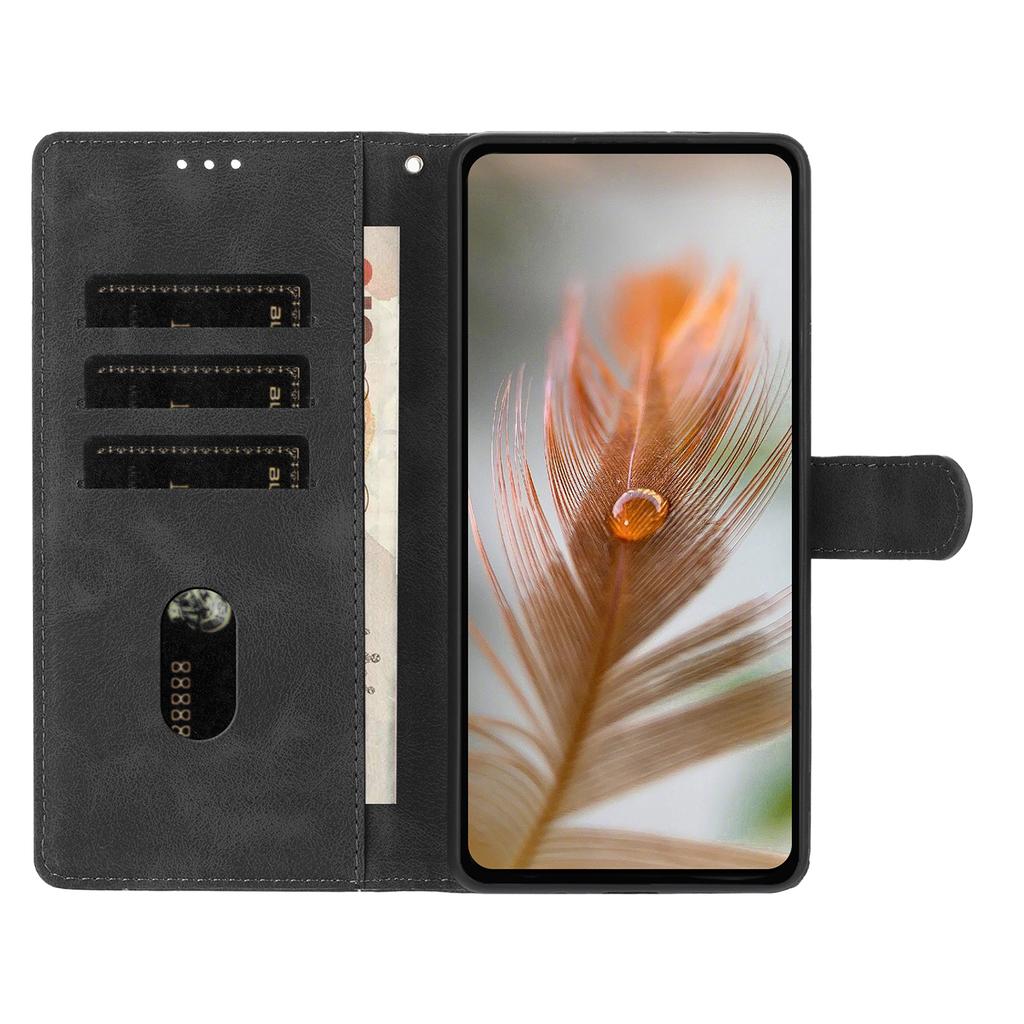 For Samsung Galaxy A36 5G Case Imprinted Feather PU Leather Wallet Phone Cover with Wrist Strap