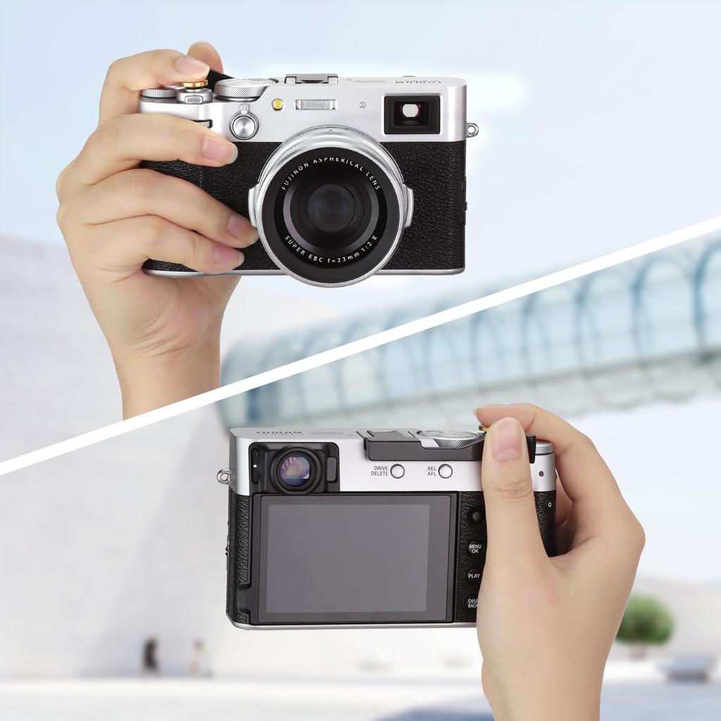 Haoge Metal Thumb Up Rest Hand Grip Fujifilm X100VI Fujinon X100V Camera Accessories Black Hot Shoe Thumb Up THB-XVB