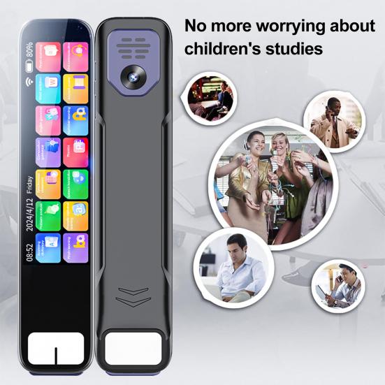 Ручка-переводчик с интеллектуальным искусственным интеллектом, сенсорным экраном, функцией записи голоса, перезаряжаемая, совместимая с Wi-Fi и Bluetooth, ручка со сканером