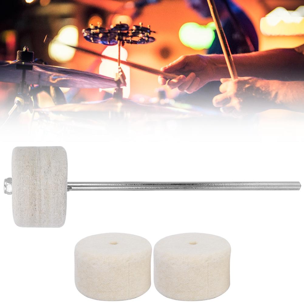 Stainless Steel Shank Classical Hammer Head Design Felt Pedal Hammer Beater Set(Felt Hammer)