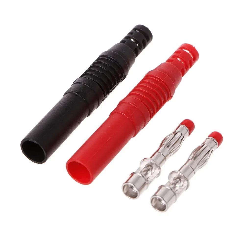 5pcs Connector Banana Socket Stackable Banana Jack Straight Banana Plug For Instrumentation