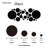 26Pcs 3D Round Mirror Acrylic Mirror Wall Sticker Diy Bedroom Bathroom And Tv Background Room Sticker Wall Decoration
