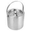 Ведро для льда из нержавеющей стали 3л Ведро для льда с двойной стенкой и крышкой с крышкой для пива, шампанского
