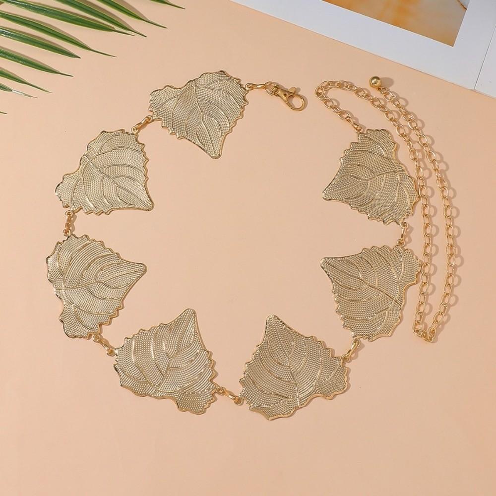 Vintage Metal Belly Chain Adjustable Hip Chain Fashion Leaves Waist Chains Birthday Gift