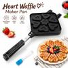 Double Sided Heart Waffle Maker Pan Aluminum Alloy Waffle Baking Mold Stovetop Waffle Pan Baking