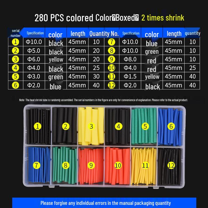 Colored Heat Shrink Tubing for Wire Insulation and Protection
