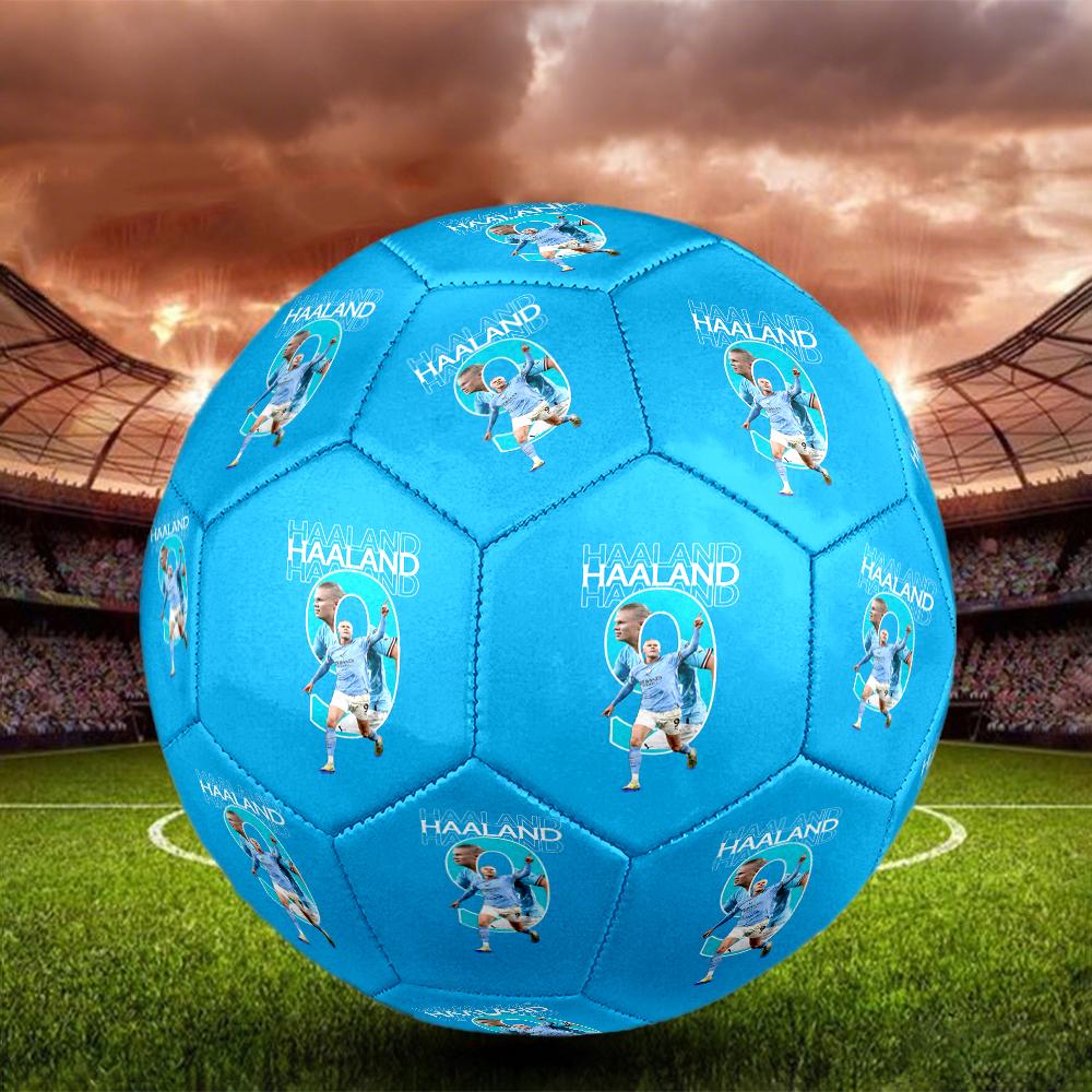 1pc Haalands Soccer Triumph Size 5 Soccer Ball PVC Football Sports Matches Training Outdoor Games Beach Elastic Balls 07e116