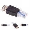 Разъем-переходник Сеть LAN USB Тип A гнездо на RJ45 штекер Адаптер Ethernet для роутера Штекер-розетка