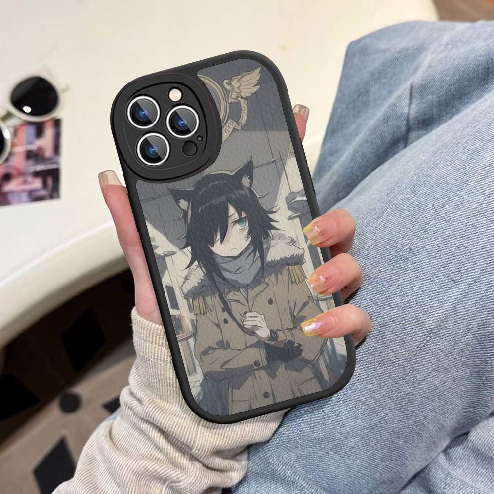 Watamote K-Kuroki T-Tomoko Кожаный Чехол Для Телефона На IPhone 16 15 14 13 12 11 Pro Max Plus Ударопрочный Чехол