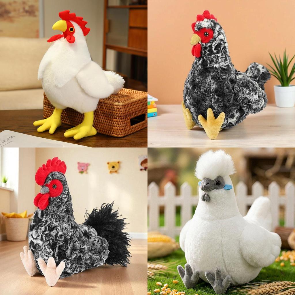 Rooster And Hen Stuffed Animal Plush Toys For Animal Lovers And Collectors