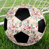 Christmas Theme Size 5 Soccer Ball, Suitable for Both Indoor and Outdoor Matches, a Gift Suitable for Everyone.
