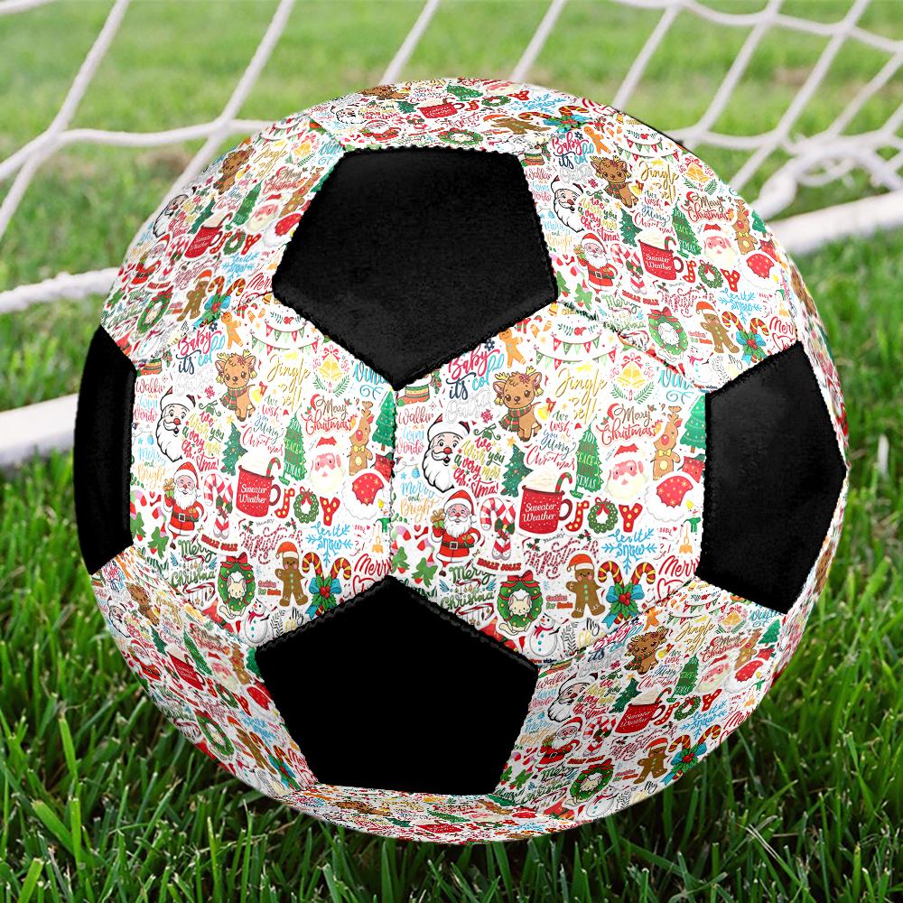Christmas Theme Size 5 Soccer Ball, Suitable for Both Indoor and Outdoor Matches, a Gift Suitable for Everyone.