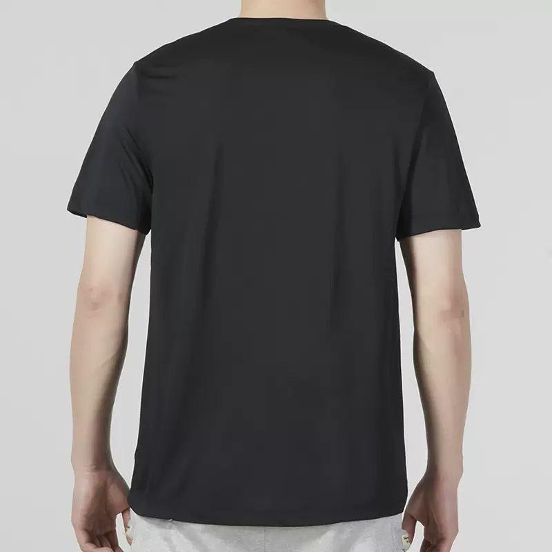 Nike T Shirts Men's Black Crew Neck Moderate Straight Fit FD0141-010