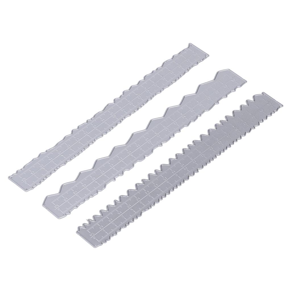 3 шт. линейка с неровными краями для создания тиснения из углеродистой стали, привлекательная декоративная легкая карта