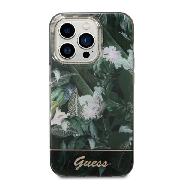 Etui do iPhone 14 Pro Max Guess Jungle Collection Zielone