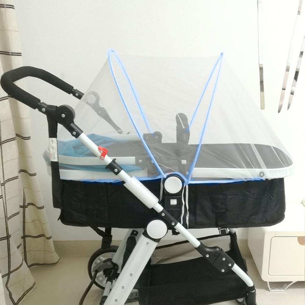 Портативная москитная сетка с полным покрытием от мух и насекомых для детской коляски Blue Edge