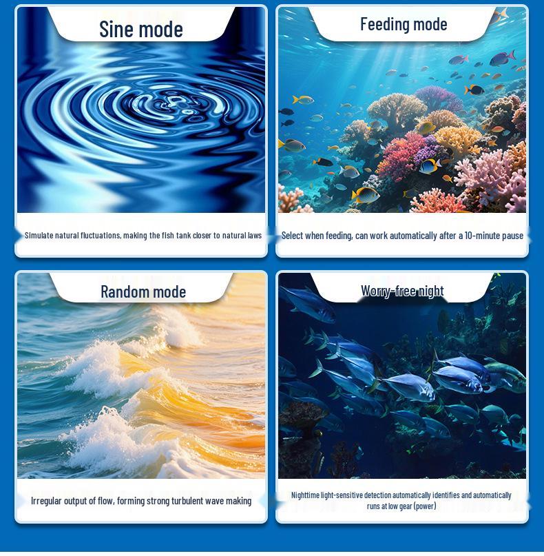 Создатель волн для аквариума с поперечным потоком: Бесшумный магнитный всасывающий насос для морских аквариумов с кораллами