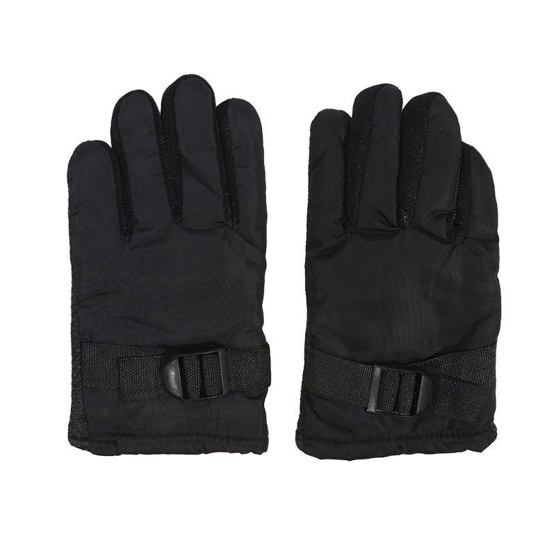 Children's Gloves Winter Warm And Thick Ski Gloves Solid Color Cold Proof And Warm Cycling Gloves With Fleece