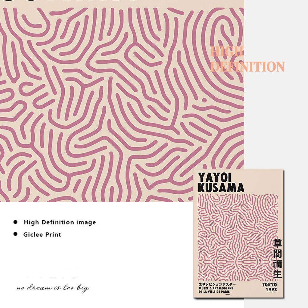 Постер выставки принтов «Цветочный рынок» Матисс Яёи Кусама Абстрактное настенное искусство Холст Живопись Скандинавский декор для гостиной Картины