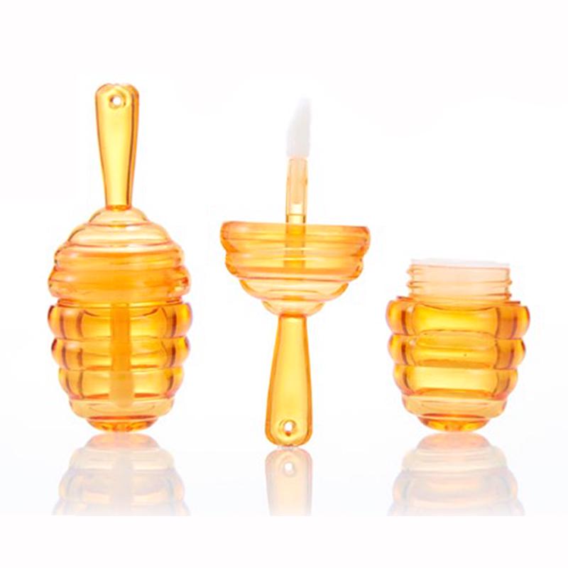 9 мл Honeycomb Lip Gloss Tube Прозрачный янтарный пластиковый контейнер для блеска для губ Бутылка