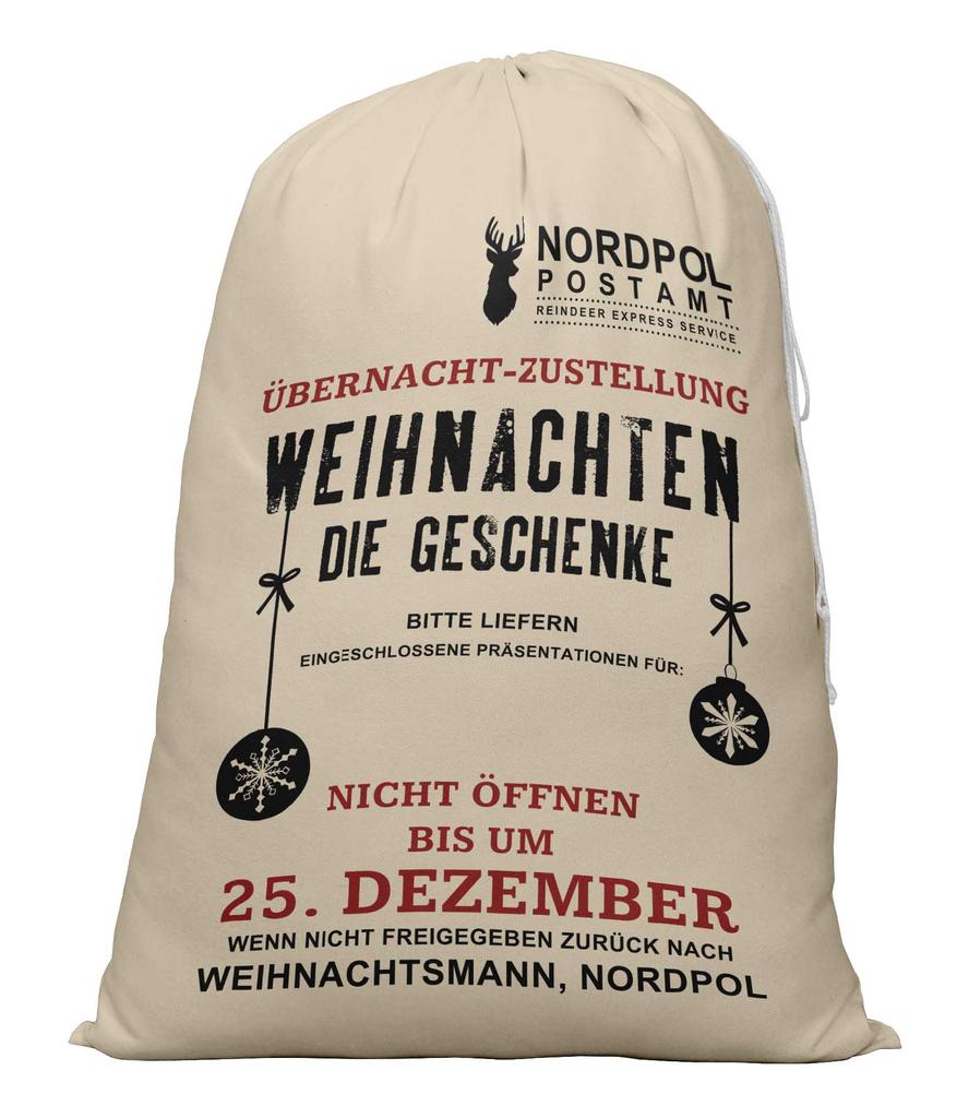 Printtoo Большая холщовая сумка на шнурке, рождественские мешки, подарочный мешок Санты, индивидуальный подарок на вечеринку, 2 шт., 27x20 дюймов