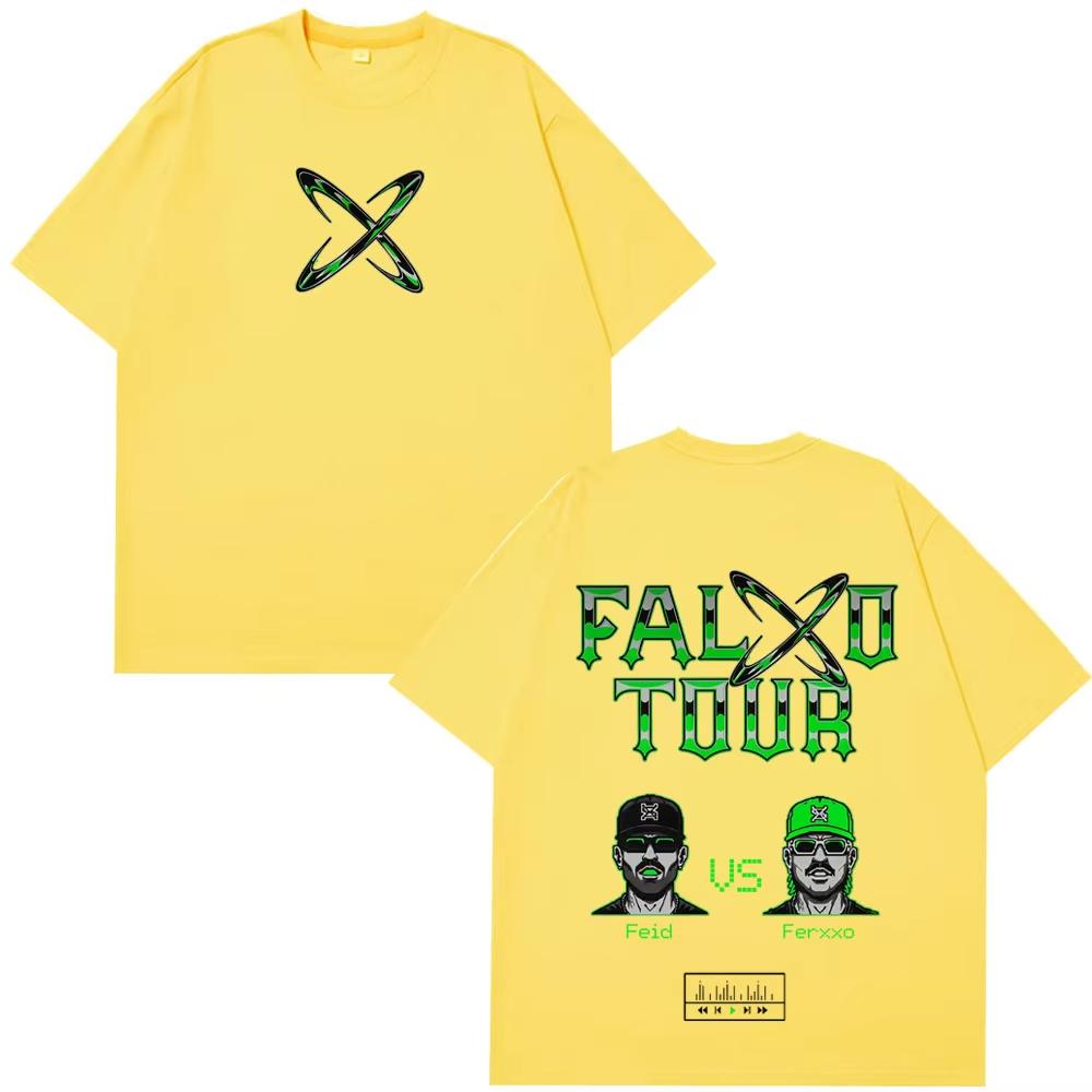 Summer Hot Sale Rapper Feid Ferxxo Tour 2026 Print T-shirt Y2K Men Women Hip-hop T-shirt Cotton Gothic Round T-shirt