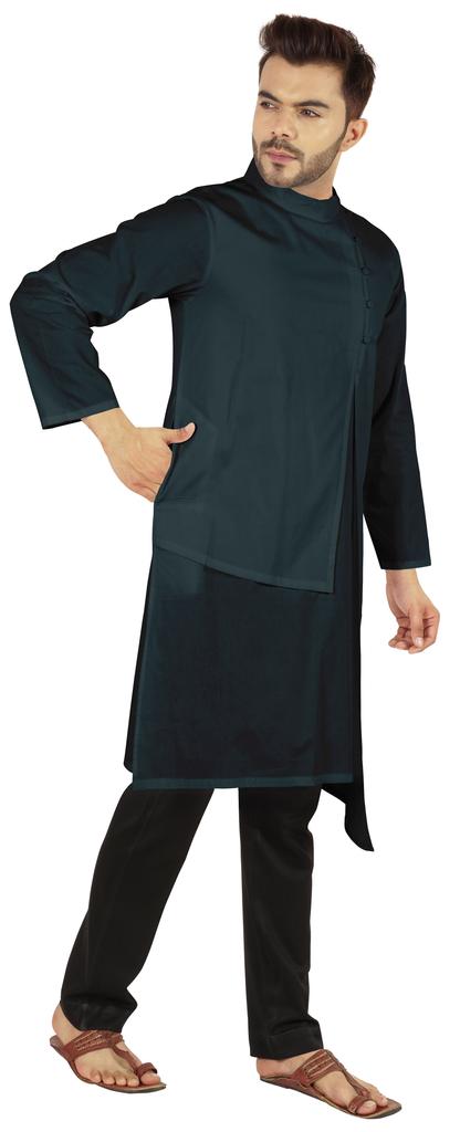 Atasi Индийский дизайнерский Курта для мужской вечерней одежды Однотонный цвет Этнический Длинный