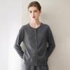 Women's 100% Pure Cashmere Round Neck Button-Up Long Sleeve Cardigan Coat - Autumn Collection