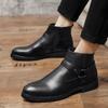 Fashion High Quality Fashion Men Casual Leather Ankle Boots British Style Casual Oxfords Non Slip Office Working Designer Shoes