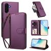 Кошелек-чехол на молнии из натуральной кожи для Cubot Max и Note 60 - Вмещает до 5 карт