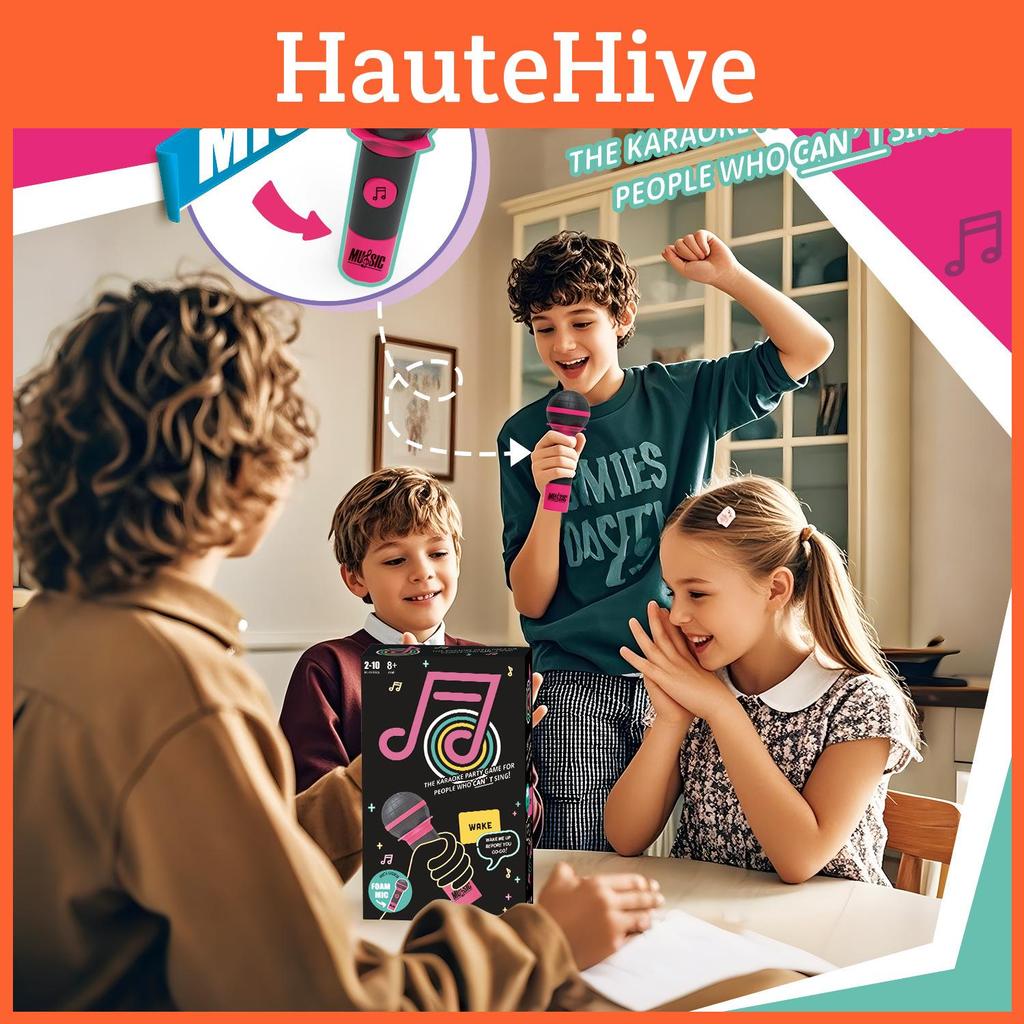 Microphone Karaoke Singing Game Answer Cards Family Interactive Game Tabletop