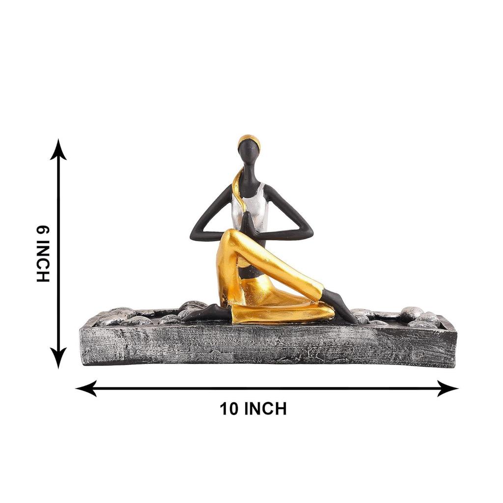 Yoga Lady Home & Office Decor Showpiece