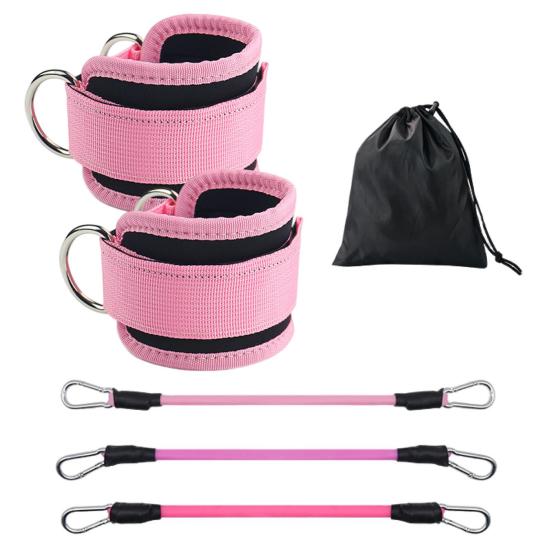 Ленты сопротивления для лодыжек с манжетами для женщин, ленты для упражнений на ноги и ягодицы, оборудование для тренировки ягодиц и бедер